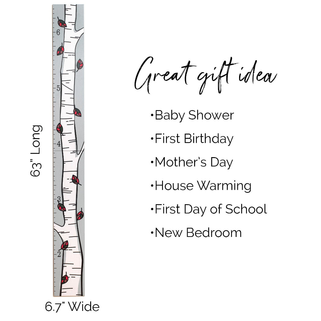 Birch Tree Growth Chart for Boys & Girls