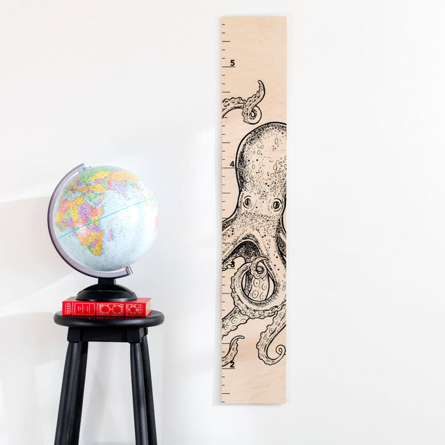 Octopus Growth Chart | Wooden Height Chart for Kids