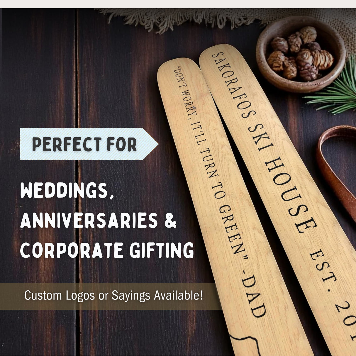 Mountain Family Established Sign - Personalized Wooden Ski Sign