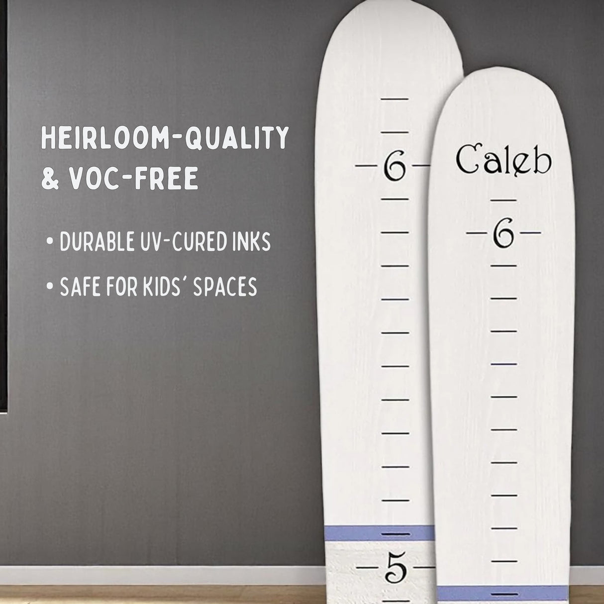Ski Growth Charts - Traditional Wood Design