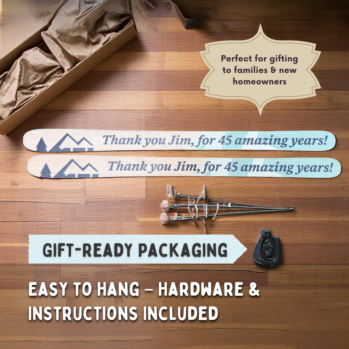 Mountain Family Established Sign - Personalized Wooden Ski Sign