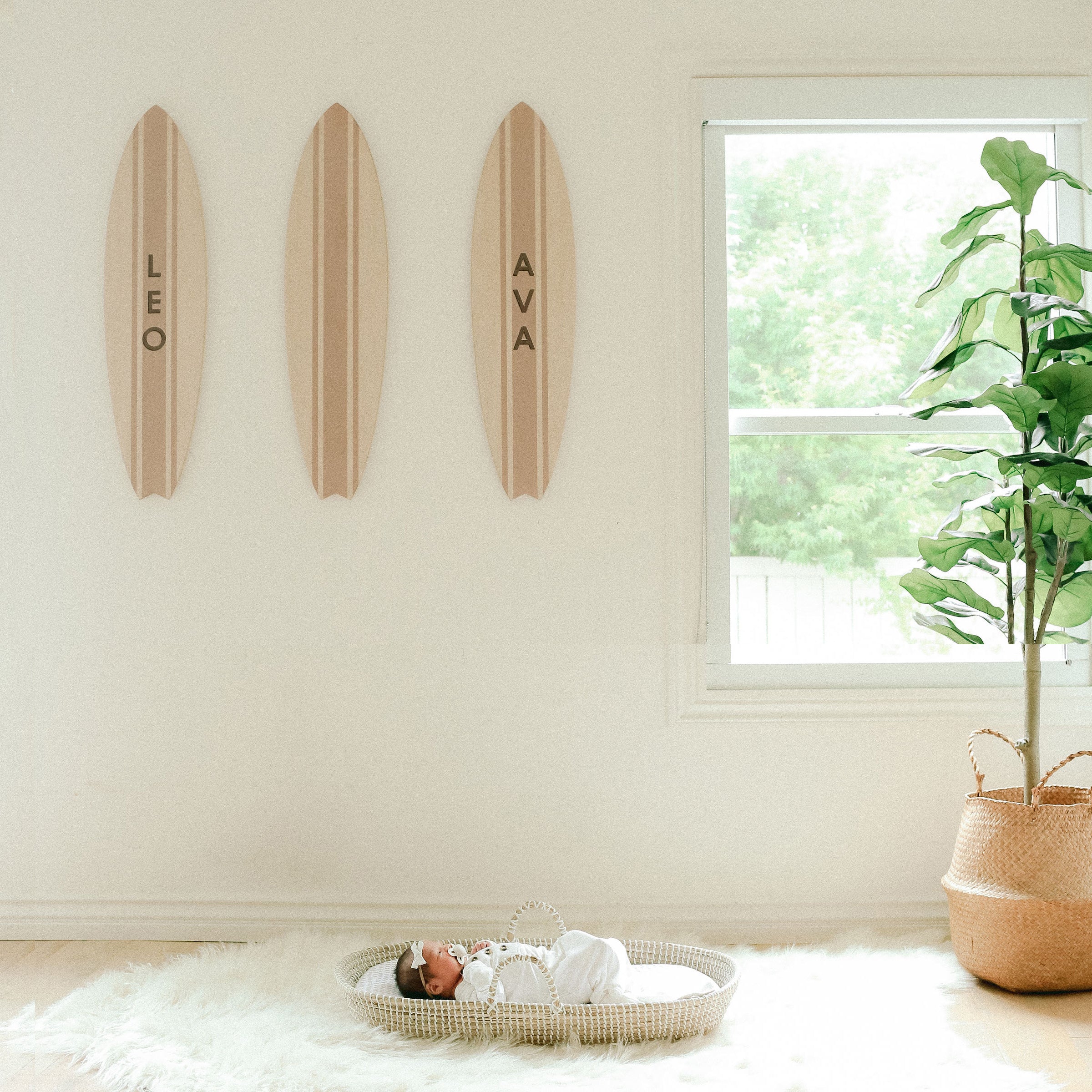 Wooden Surfboard Wall Décor