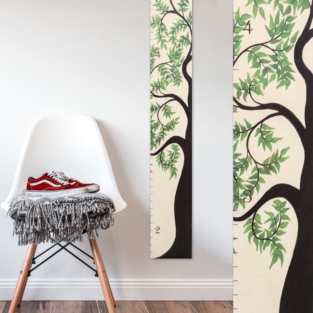 Giant Tree of Life Wooden Ruler Growth Chart