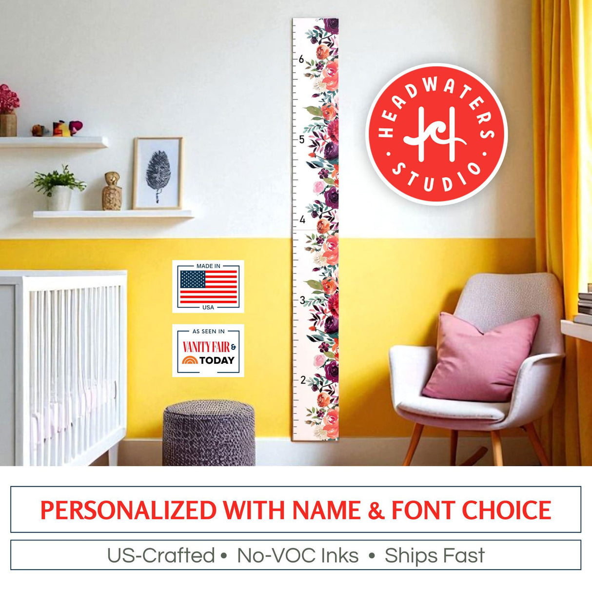 Flowers Growth Chart for Girls