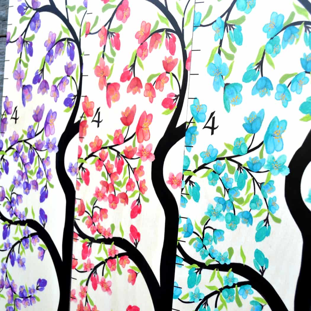 Giant Tree of Life Wooden Ruler Growth Chart