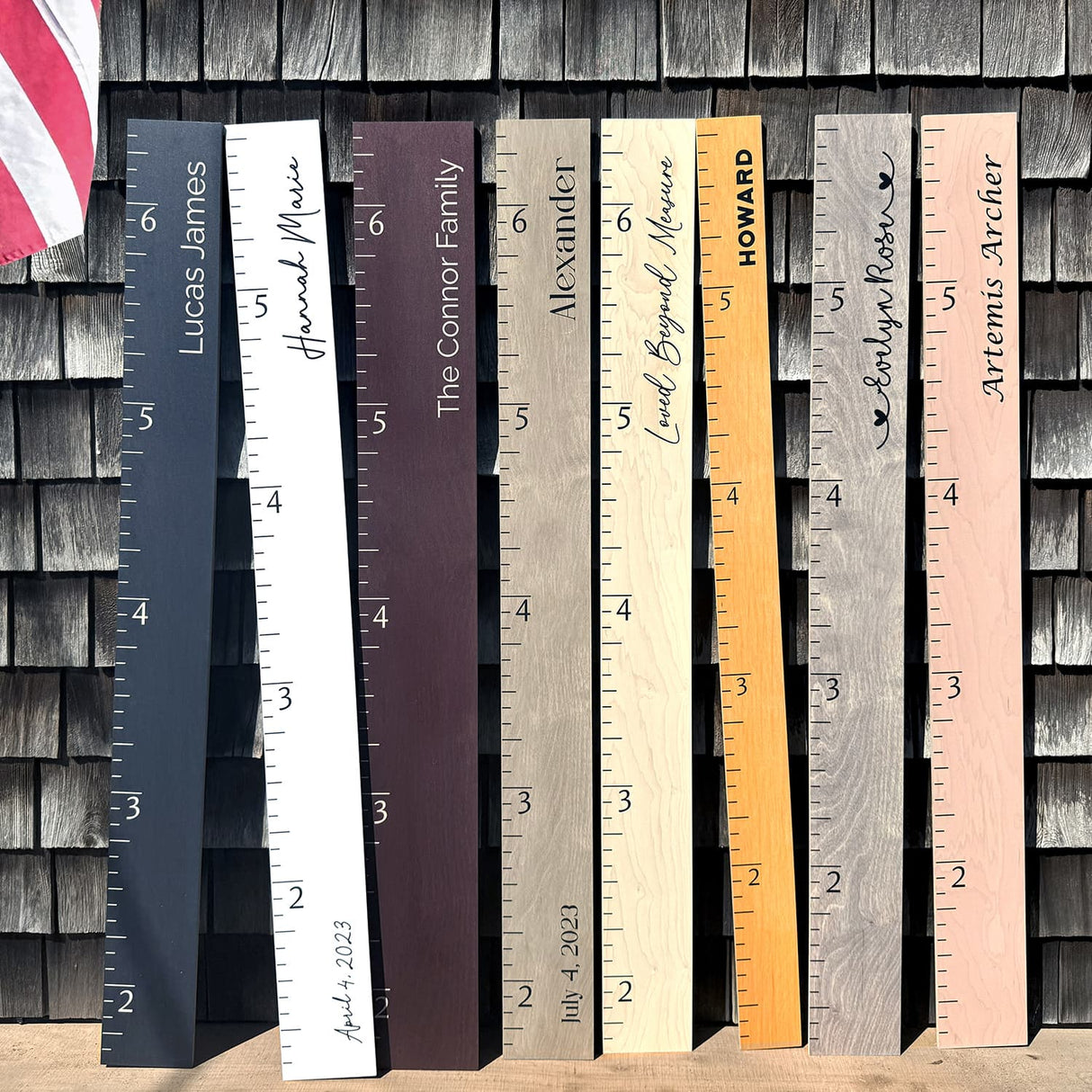 Farmhouse Boho Wooden Ruler Growth Chart