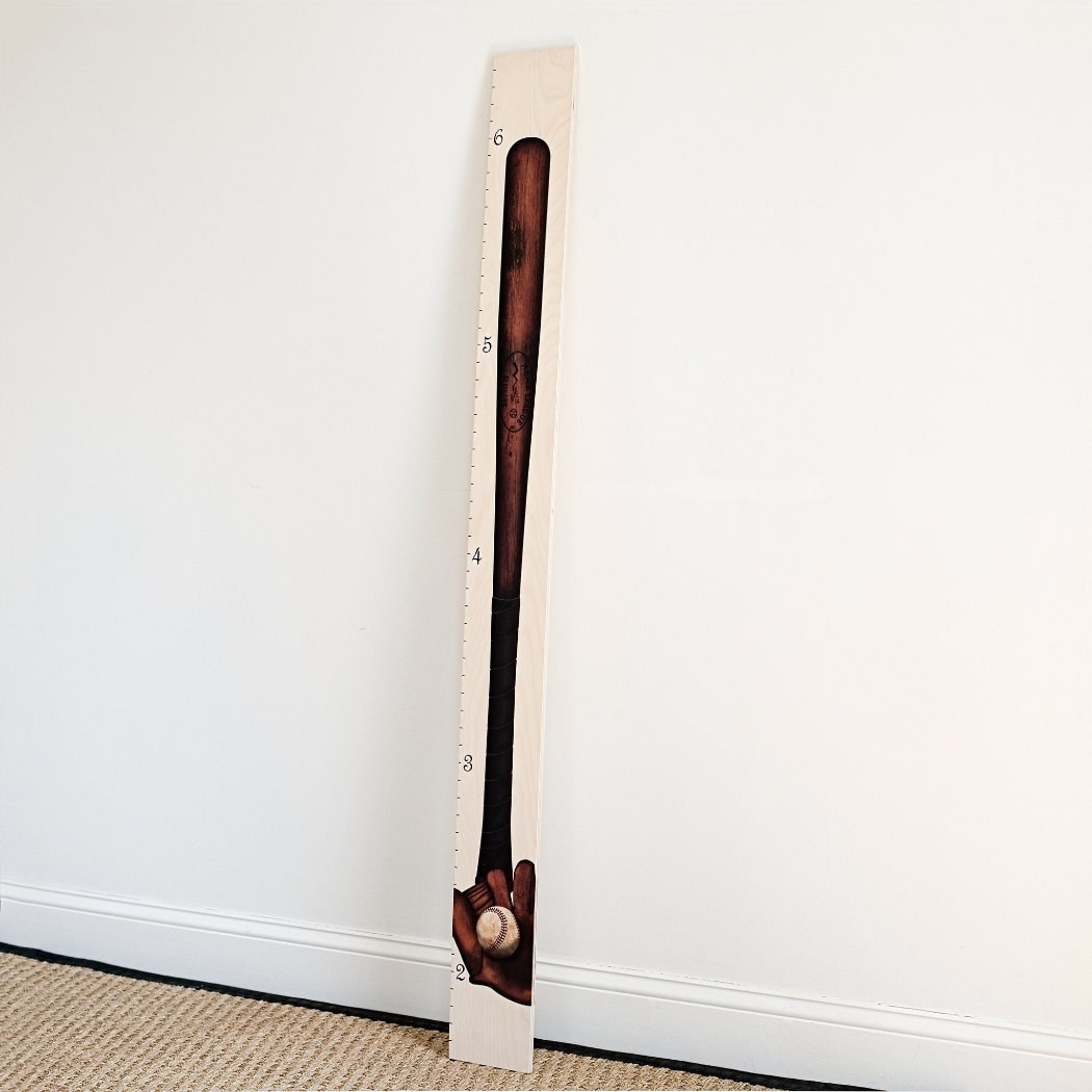 Baseball Bat - Wall Hanging Wooden Growth Chart