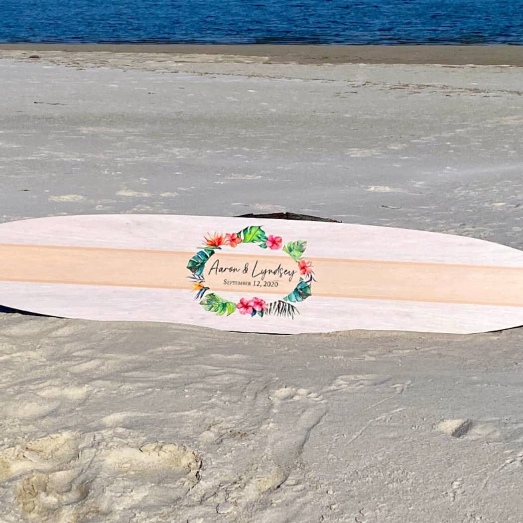 Surfboard Wedding Guest Book / Wedding Guest Book Alternative / Custom Surfboard Wall