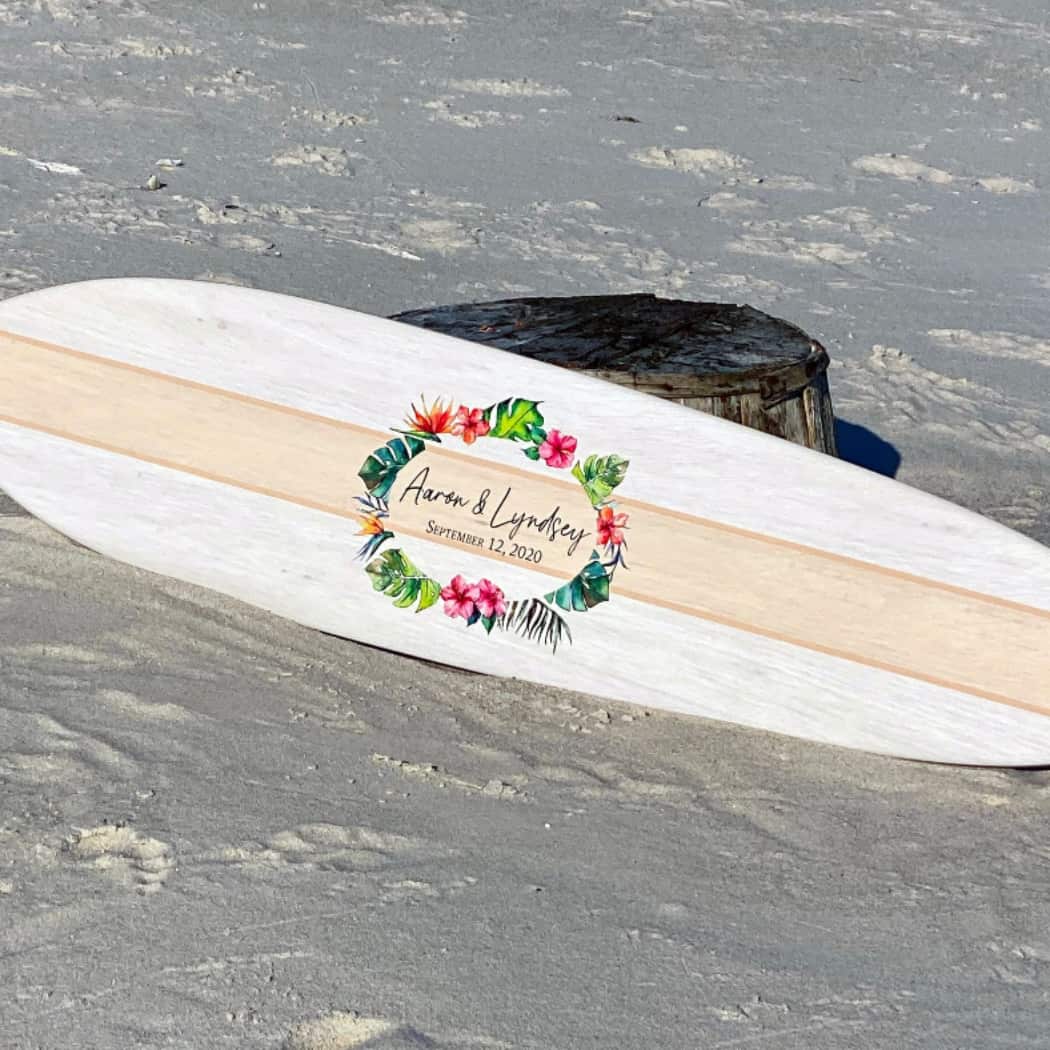 Surfboard Wedding Guest Book / Wedding Guest Book Alternative / Custom Surfboard Wall