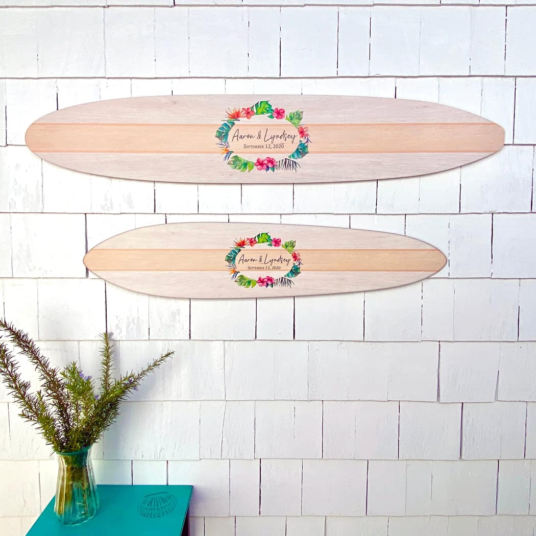 Surfboard Wedding Guest Book / Wedding Guest Book Alternative / Custom Surfboard Wall