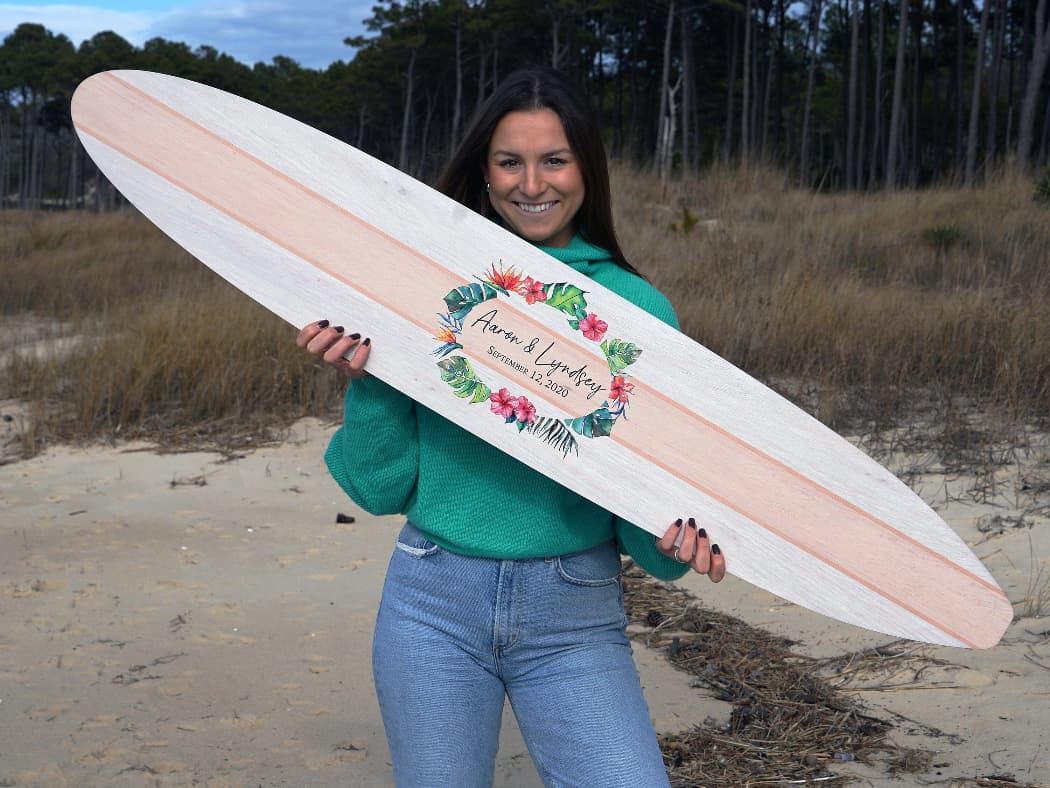 Surfboard Wedding Guest Book / Wedding Guest Book Alternative / Custom Surfboard Wall