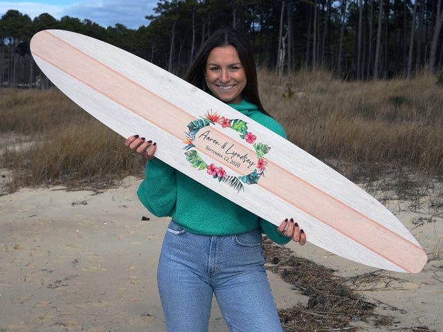 Surfboard Wedding Guest Book / Wedding Guest Book Alternative / Custom Surfboard Wall