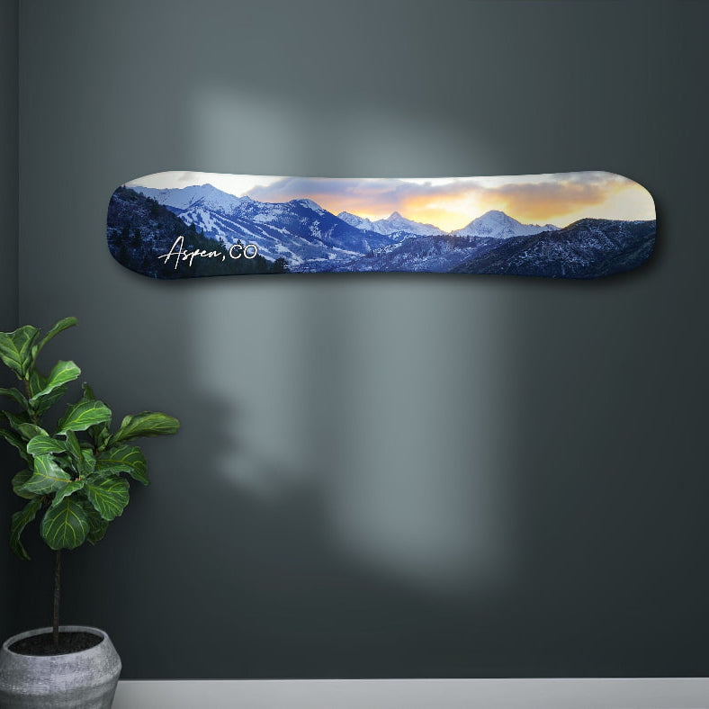 Snowboard Colorado Collection of Mountain Prints | Vail Aspen Telluride Boulder Breckenridge Copper Mountain | Snowboard Wall Décor