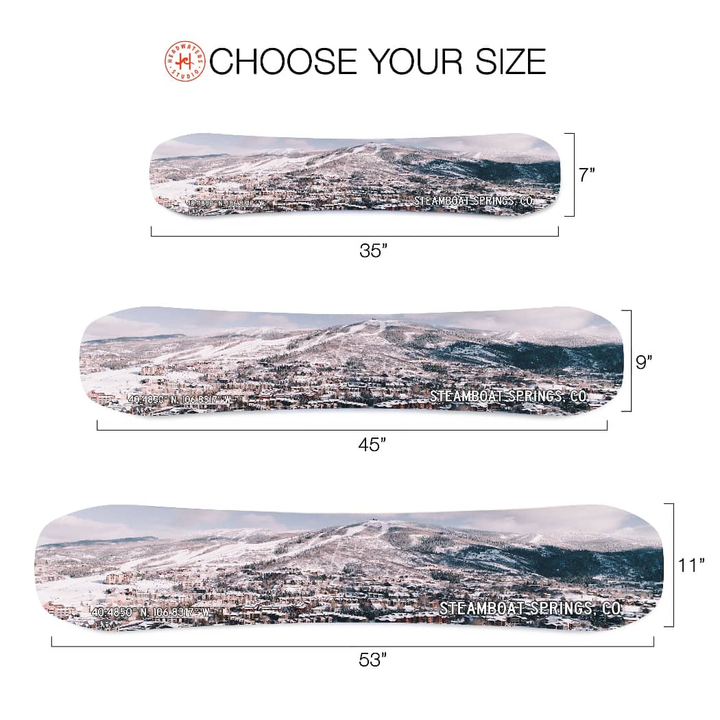 Steamboat Springs, CO Snowboard Print | Colorado Skiing | Ski Condo Décor