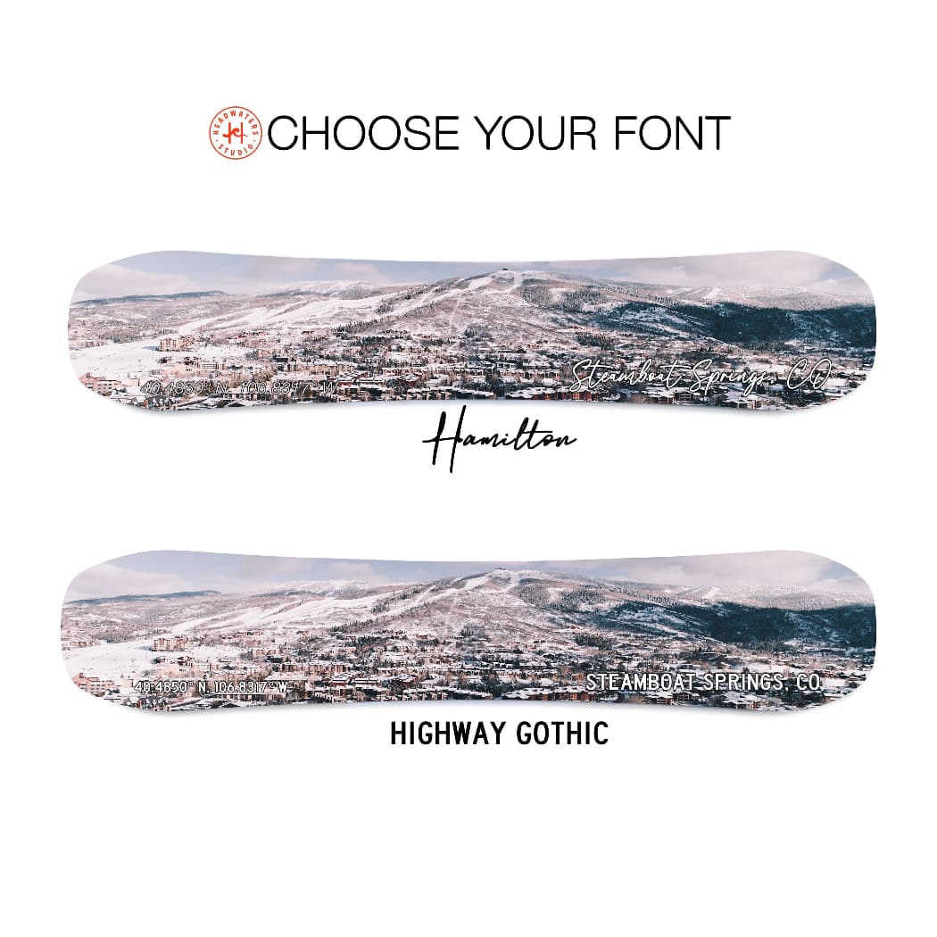 Steamboat Springs, CO Snowboard Print | Colorado Skiing | Ski Condo Décor