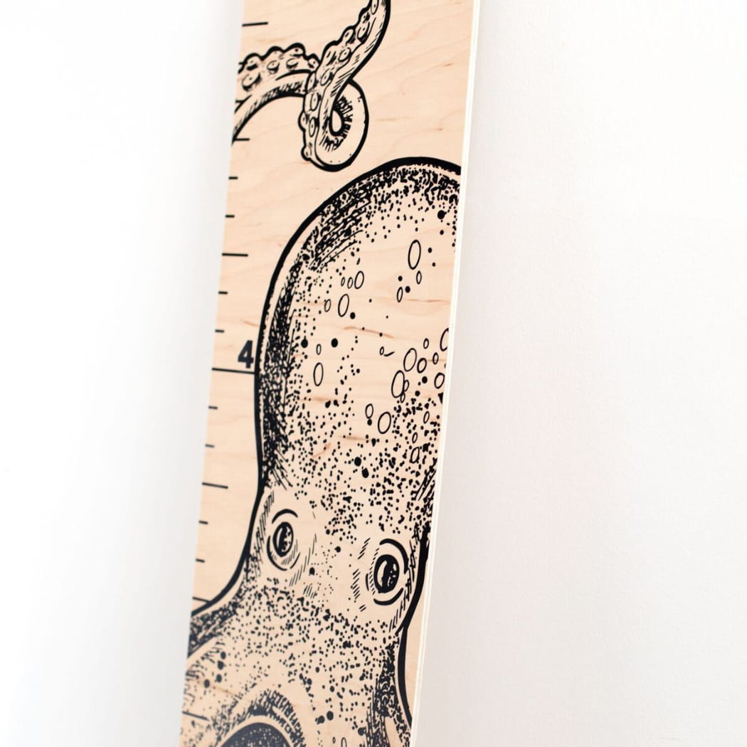 Octopus Growth Chart | Wooden Height Chart for Kids