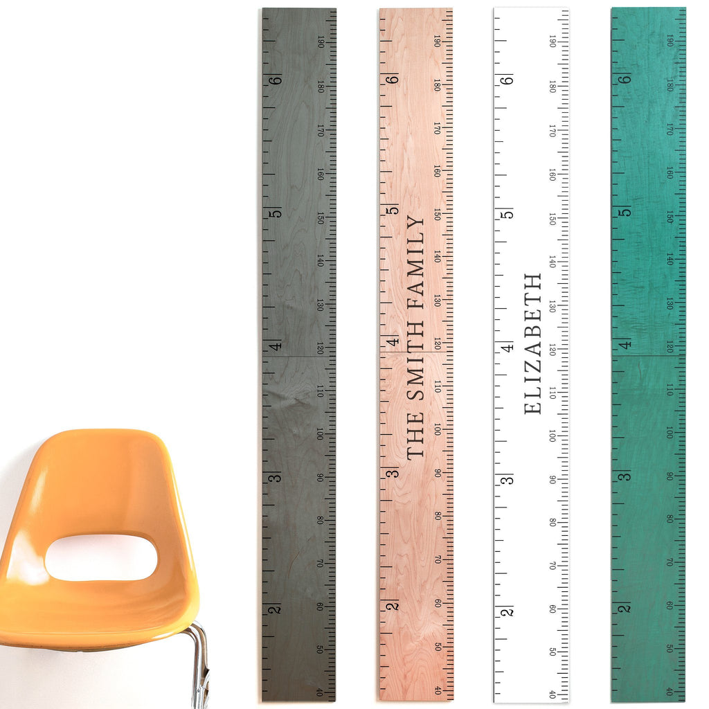 Schoolhouse Ruler Growth Chart in Three Colors Growth Chart Headwaters Studio 
