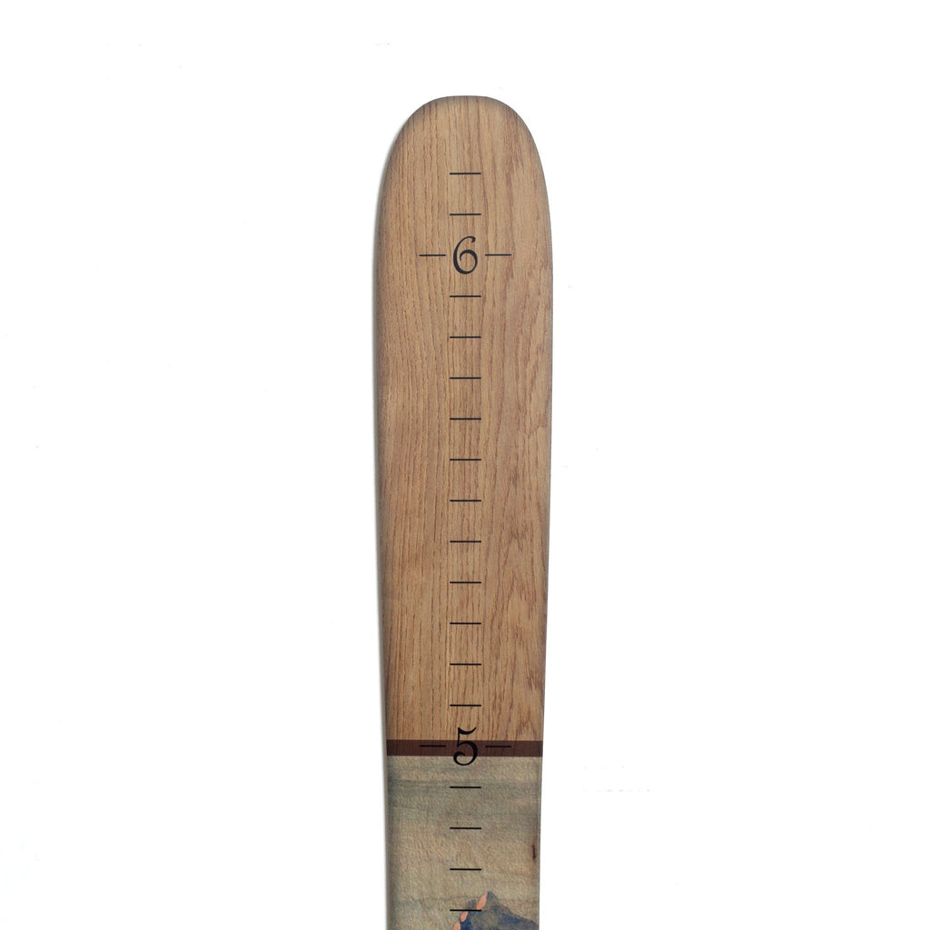 Ski Growth Charts - Traditional Wood Design Headwaters Studio Maple Mountain No 