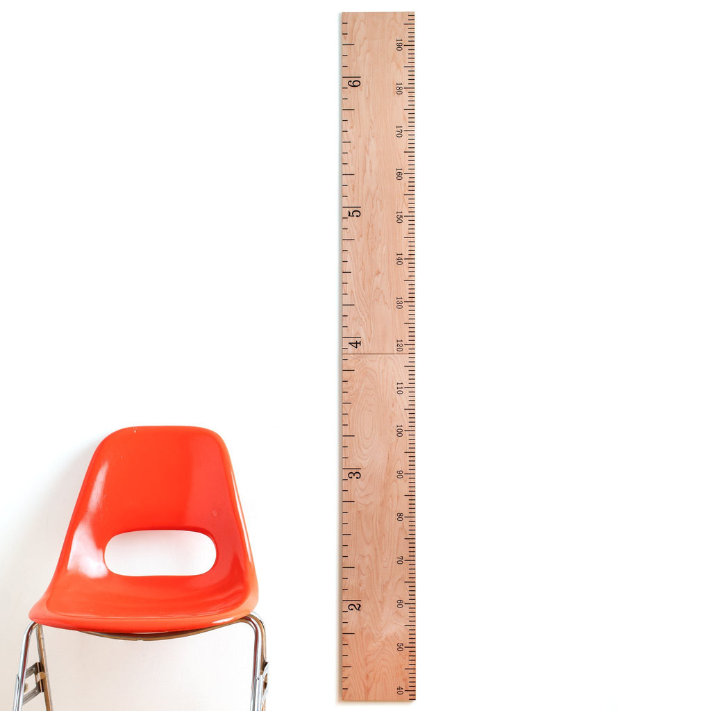 Two Piece Schoolhouse Ruler Growth Chart Headwaters Studio Natural No 
