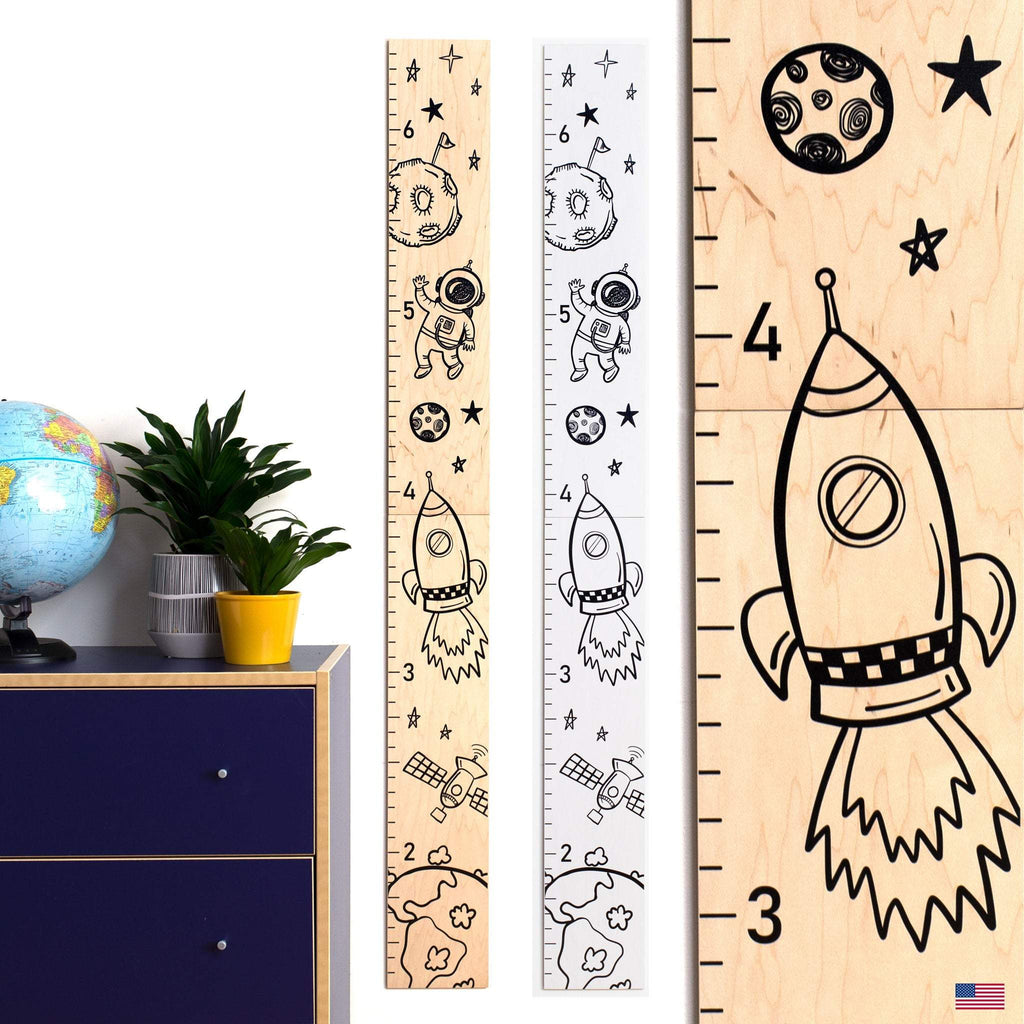Space Planet Growth Chart / Height Chart Boys / Personalized Wood Growth Chart / Solar System / Space Themed Nursery / Baby Shower Gift Headwaters Studio 