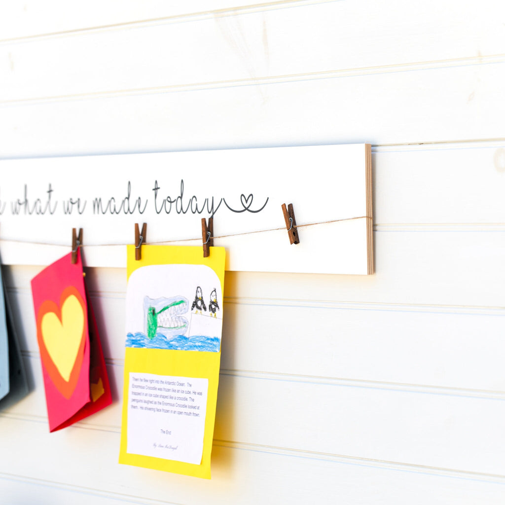 Look What I Made Today Art Display Sign | Playroom Wall Decor | Kids Room Art Hanging | Look What We Made Today | Toddler Gift Headwaters Studio 