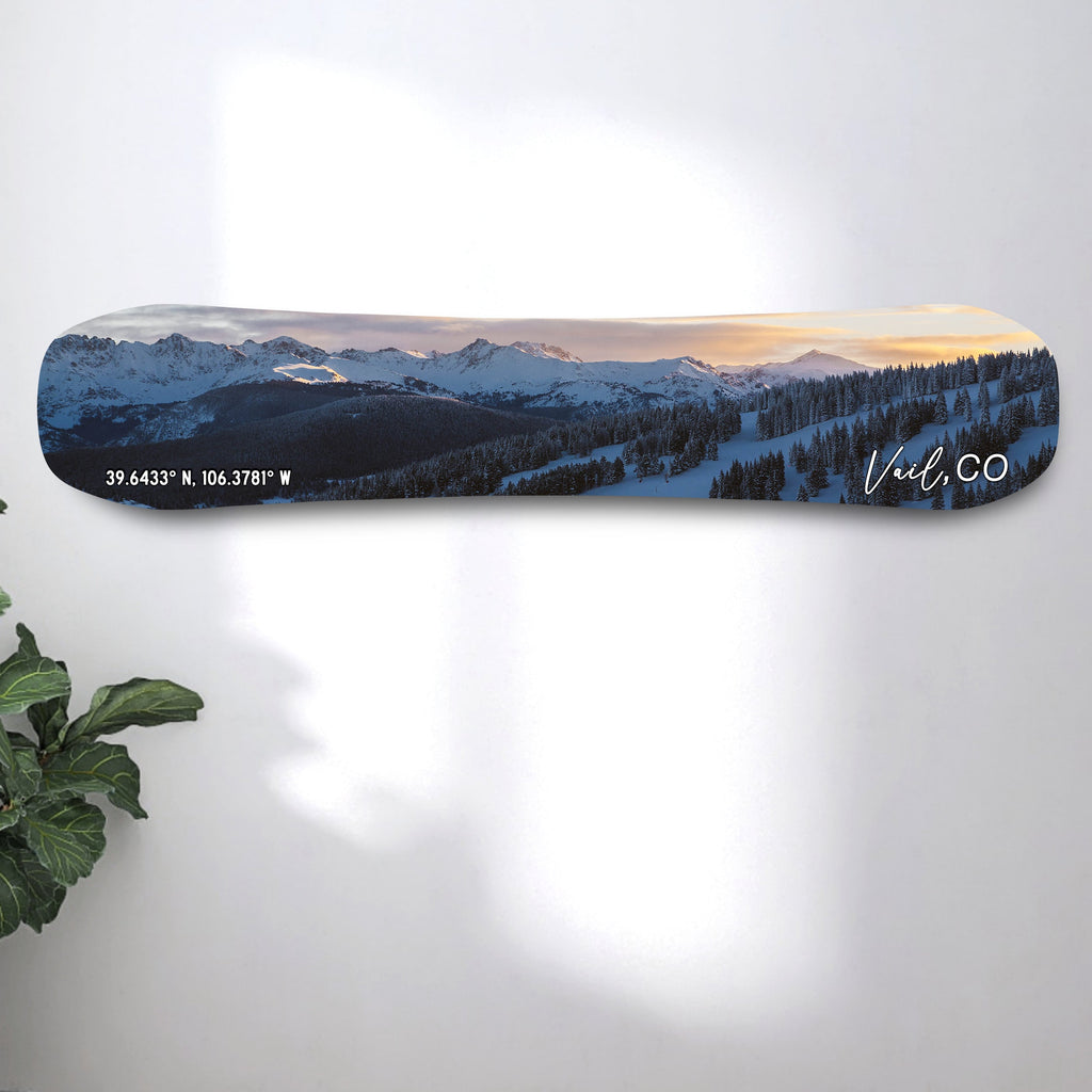 Vail Colorado Snowboard Print | Housewarming Gift | Snowboard Wall Décor | Colorado Skiing | Colorado Ski Resort Condo