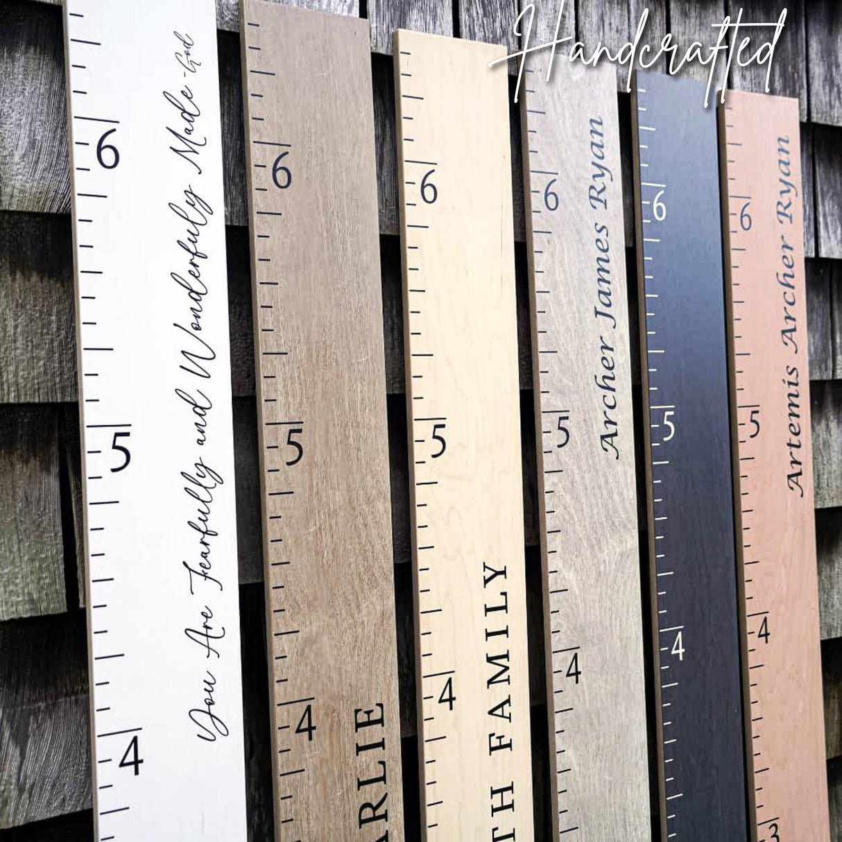 Farmhouse Boho Wooden Ruler Growth Chart | Wood Height Chart for Boys + Girls