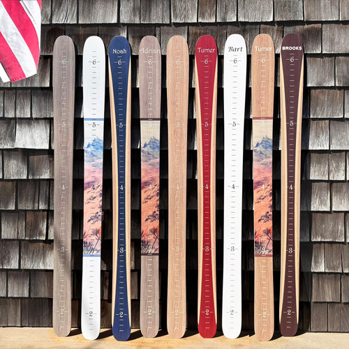 Ski Growth Charts - Traditional Wood Design