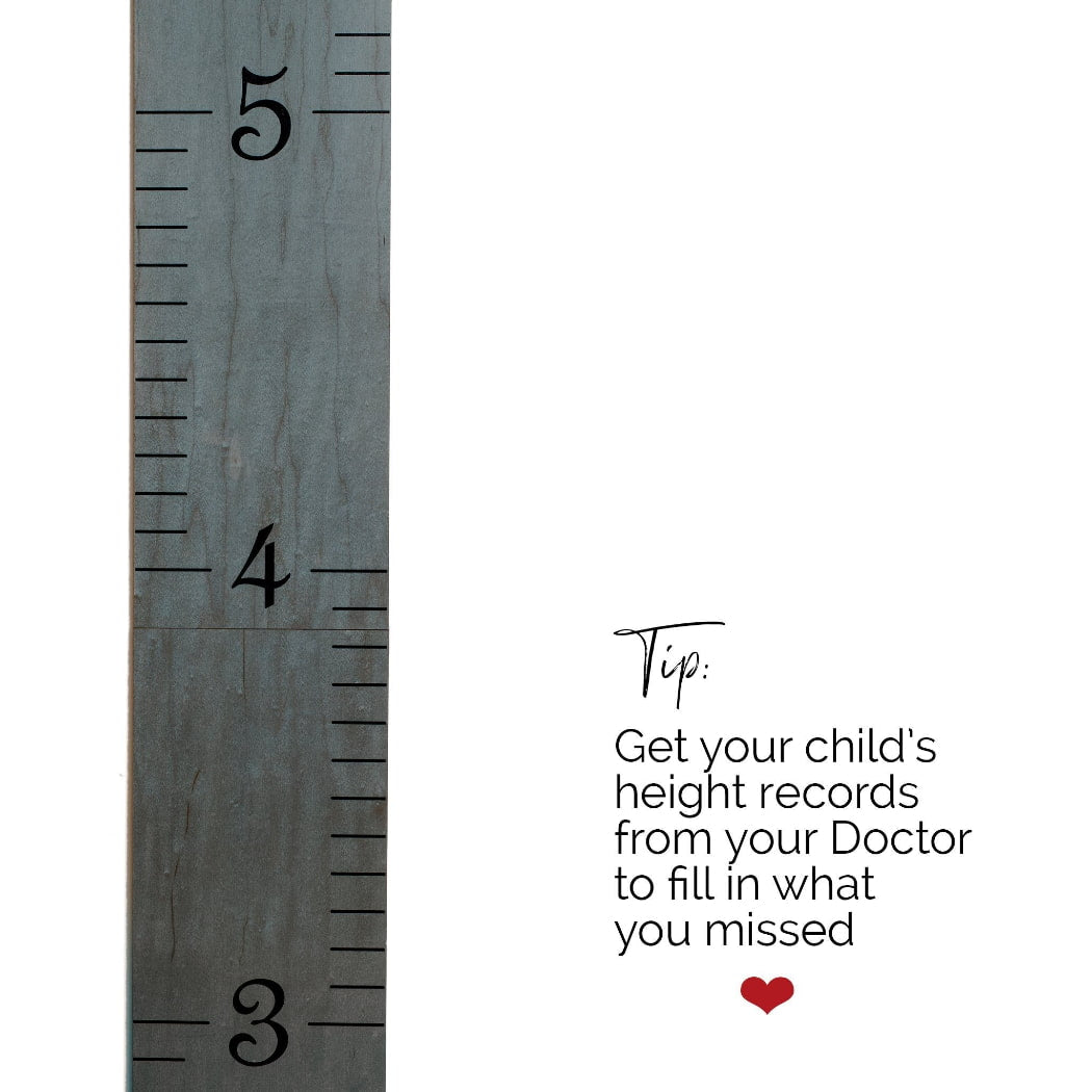 The Original Ruler Growth Chart - Five Amazing Colors