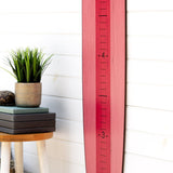 Surfboard Wall Art Growth Chart Heigth Chart Surfboard Decor | Pink Longboard