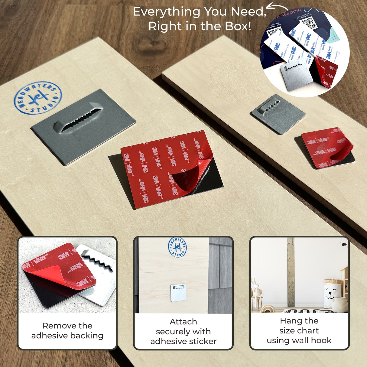 Giant Boho Wooden Ruler Growth Chart