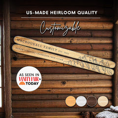 Mountain Family Established Sign - Personalized Wooden Ski Sign
