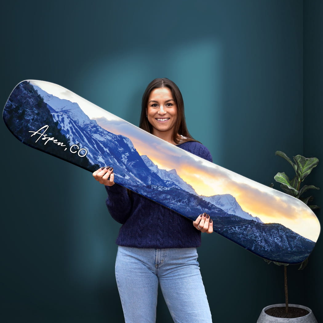 Aspen Snowboard Art Print | Ski Condo Wall Décor – Headwaters Studio