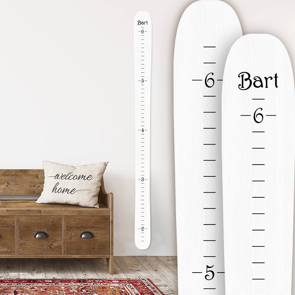 Ski Growth Charts - Traditional Wood Design