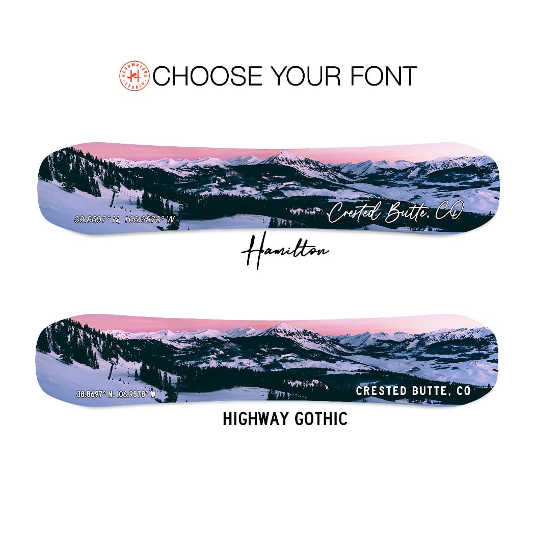 Crested Butte Colorado Snowboard Art Print | Snowboard Wall Décor | Ski Condo Décor