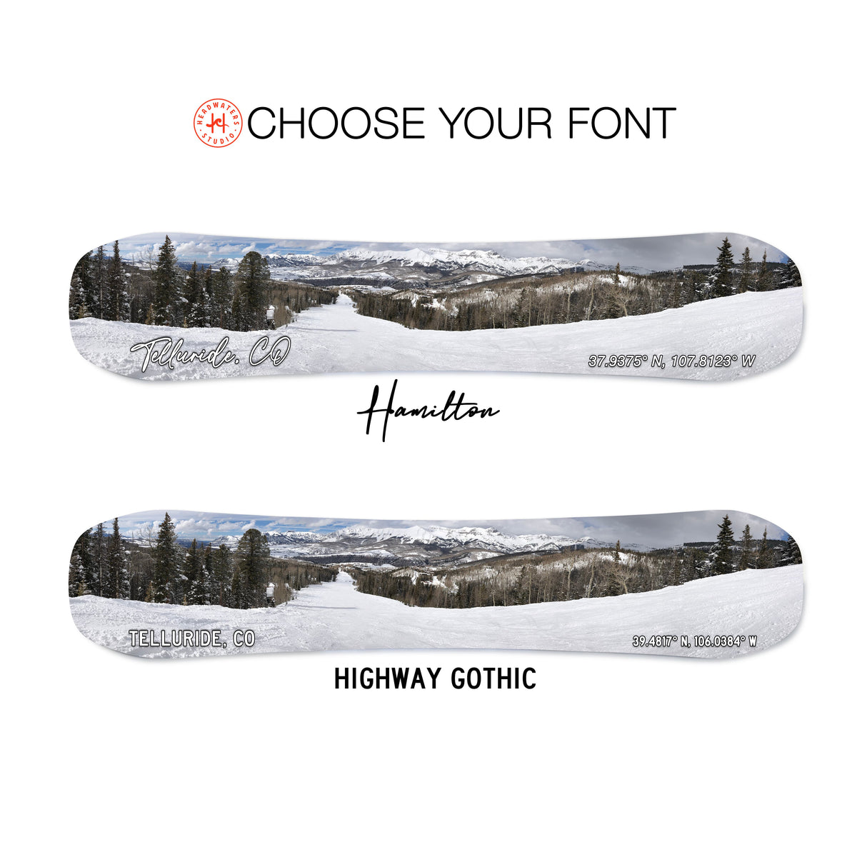 Telluride Colorado Snowboard Art Print