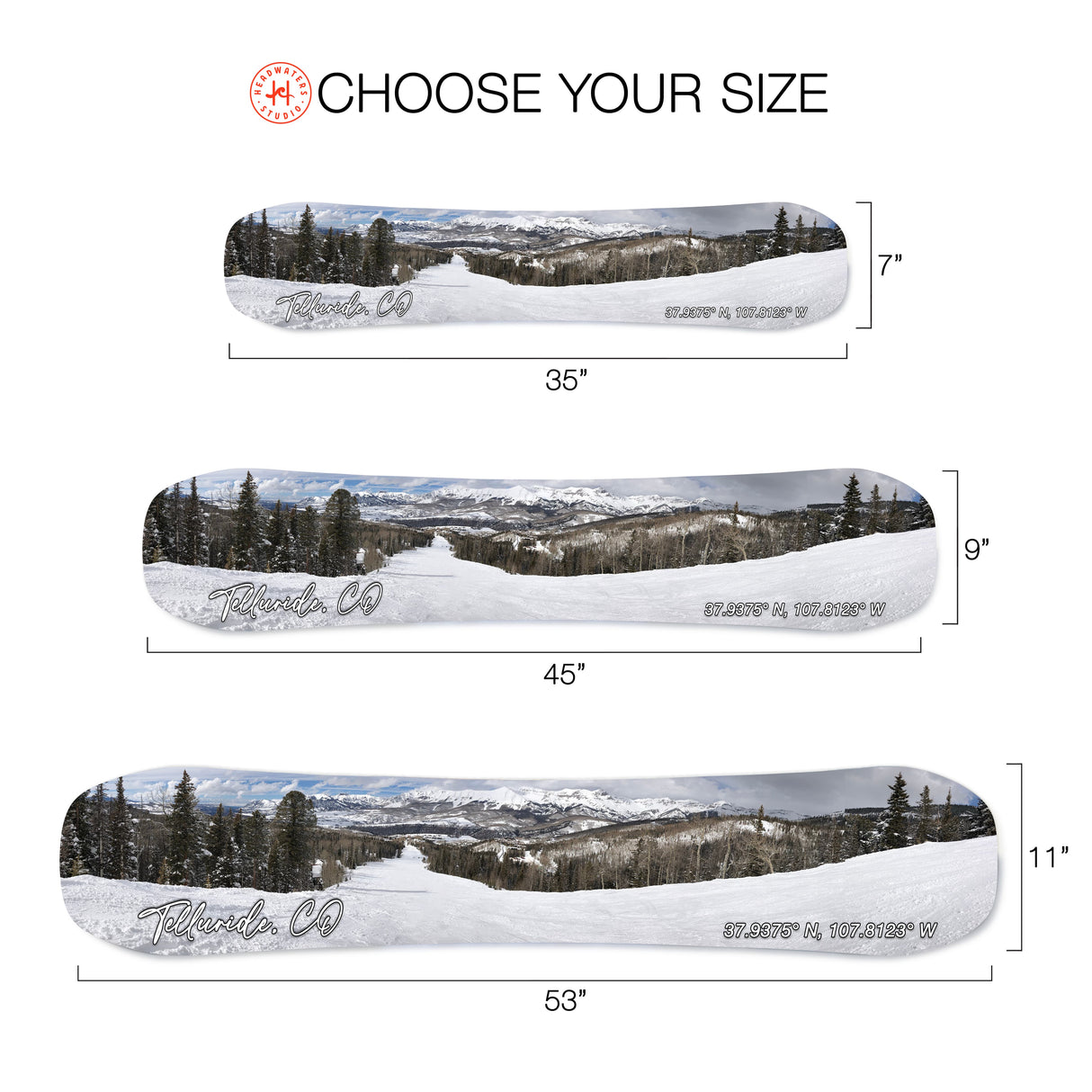 Telluride Colorado Snowboard Art Print