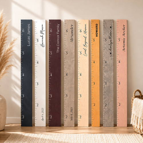 Farmhouse Boho Wooden Ruler Growth Chart