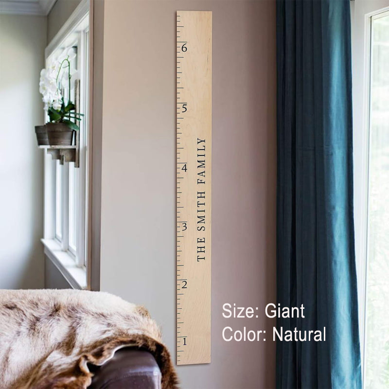 Giant Farmhouse Boho Wooden Ruler Growth Chart