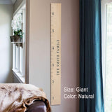 Giant Farmhouse Boho Wooden Ruler Growth Chart