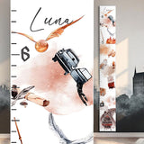 Wizard Growth Chart Personalized Magical Nursery Decor Potter Nursery Fantasy Nursery Children's Room Magical Kids Room Owl Baby Room Décor