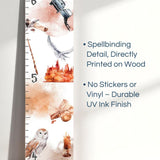 Wizard Growth Chart Personalized Magical Nursery Decor Potter Nursery Fantasy Nursery Children's Room Magical Kids Room Owl Baby Room Décor