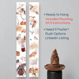 Wizard Growth Chart Personalized Magical Nursery Decor Potter Nursery Fantasy Nursery Children's Room Magical Kids Room Owl Baby Room Décor