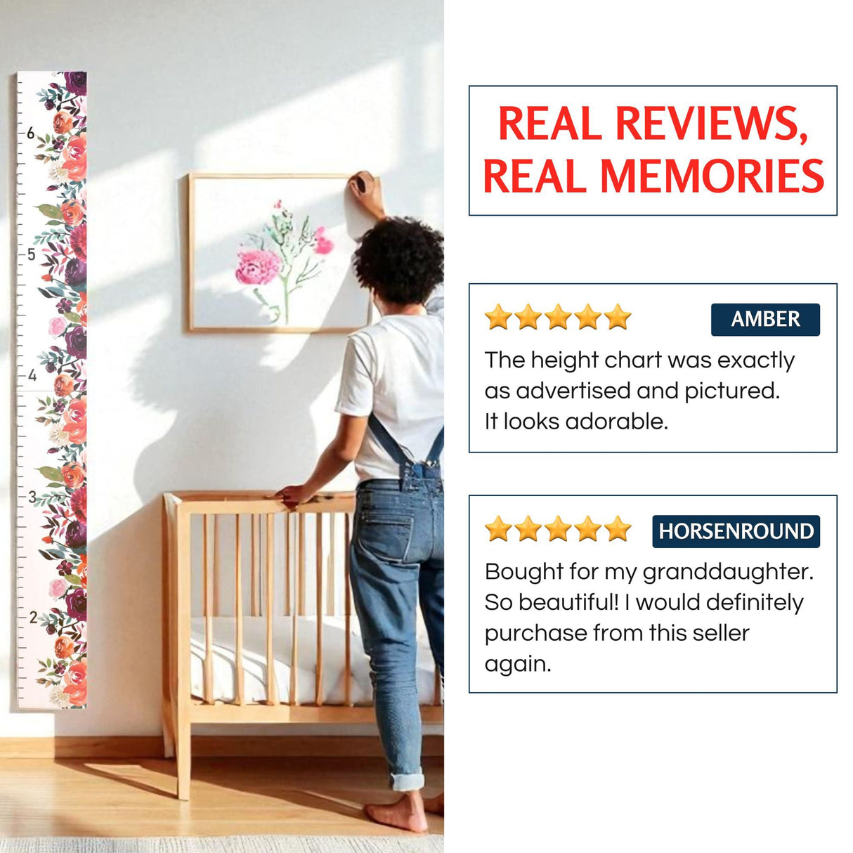 Flowers Growth Chart for Girls