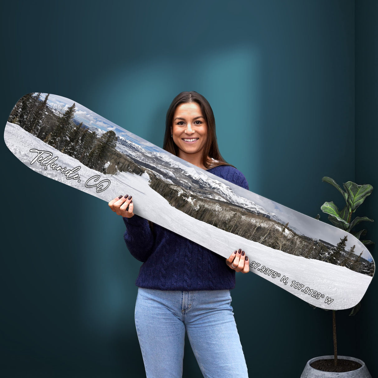 Telluride Colorado Snowboard Art Print