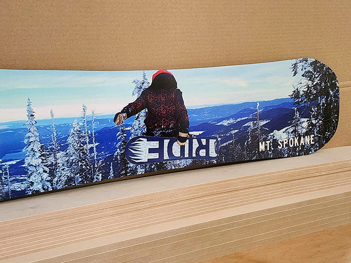 My Mountain Images  printed on Snowboard Sign