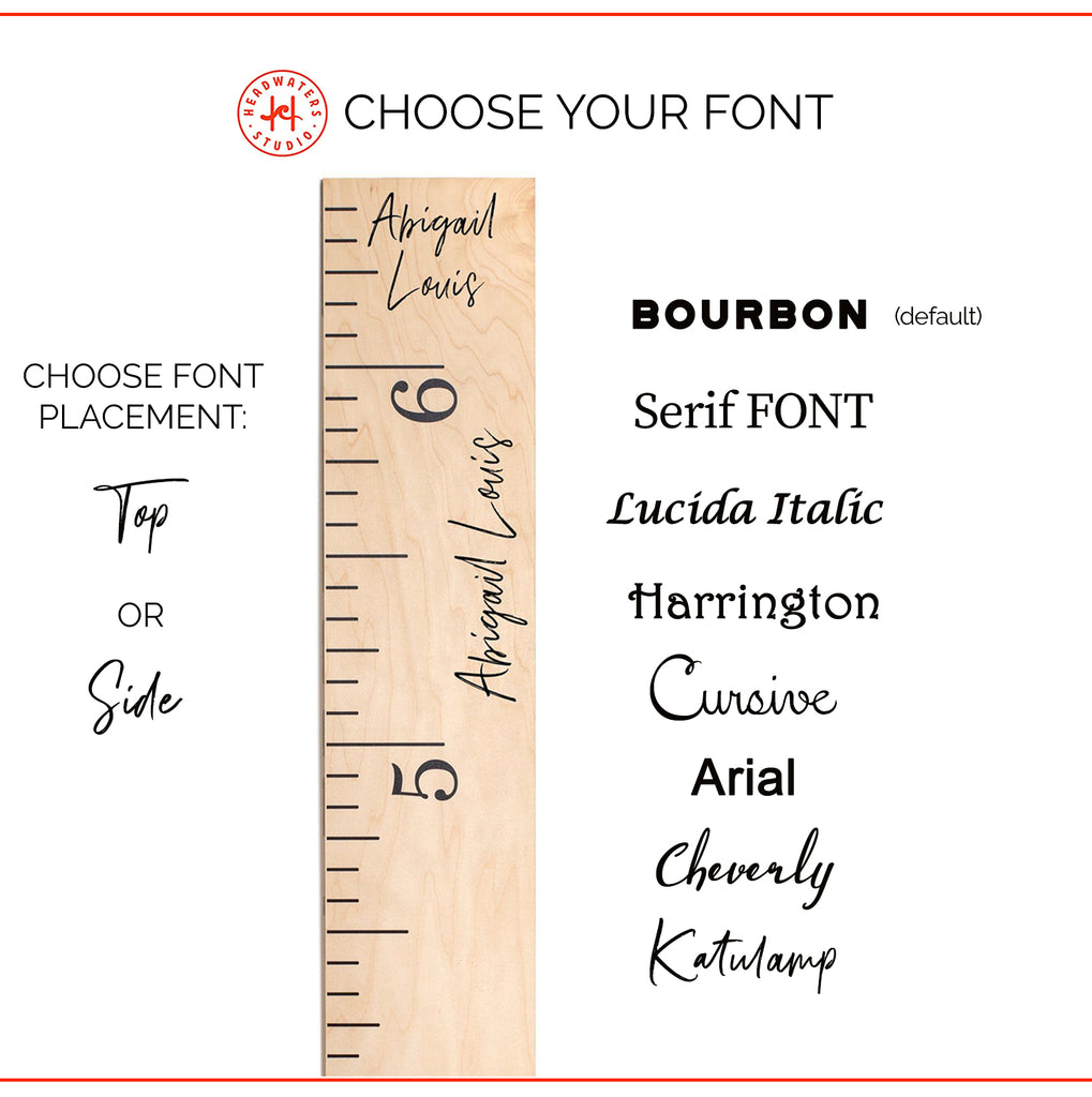 Simple Schoolhouse Wooden Ruler Growth Chart  | Headwaters-Studio 