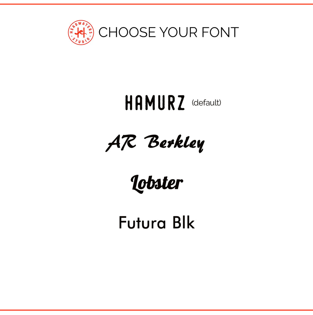 Choose your Font | Surfboard Growth Chart