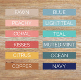 Surfboard Wall Art | Surfboard Name Sign | Party Signature Board | Baby Shower Photo Prop | Light Mahogany with Stripe