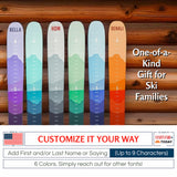 Ombre Mountain Ski Height Chart